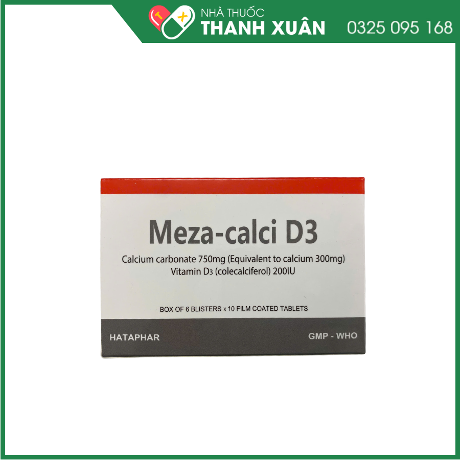 Meza-calci D3 phòng và điều trị thiếu hụt calci, vitamin D